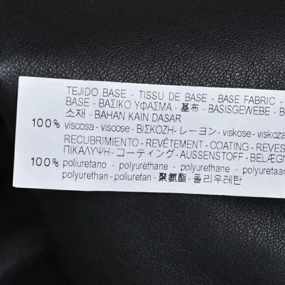 Zara Black Faux Leather Ruffle Sleeves Dress Bell Sleeve Size  Medium - Picture 13 of 15